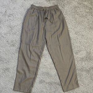 Louis Vuitton - Gold Pin Striped women’s silk Jogger pants
